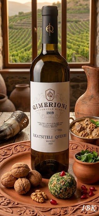 Georgischer Rkaziteli‑Qvevri‑Wein von Qimerioni