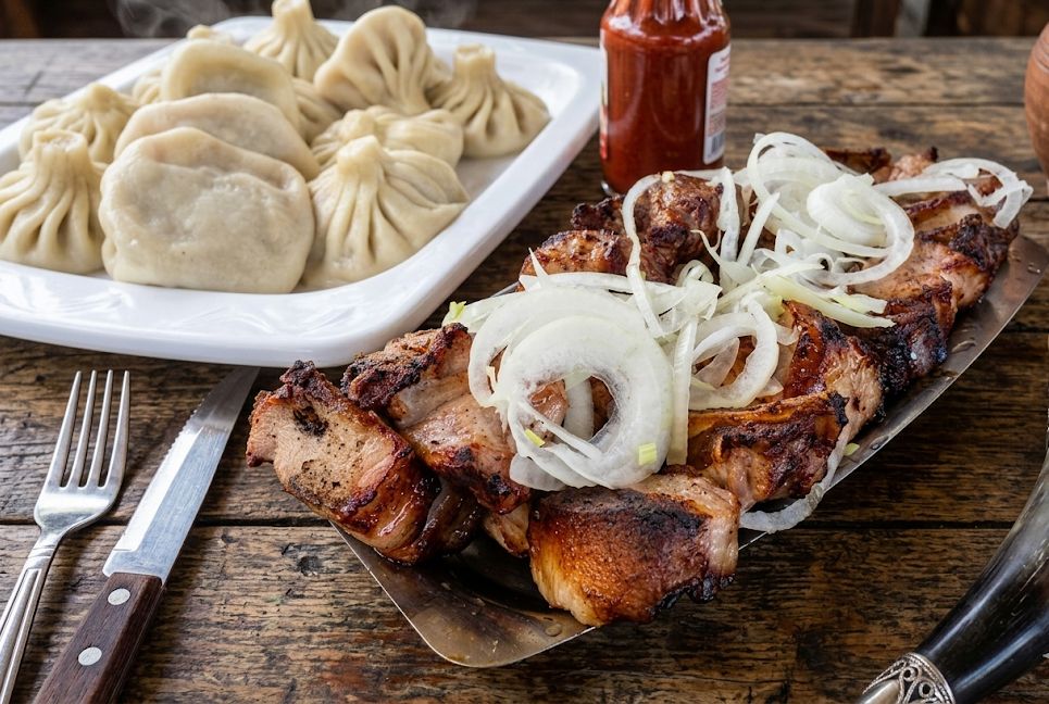Georgische Weißweine, Chinkali und Mzwadi