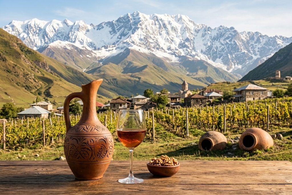 Wiege des Weins: Georgischer Wein und Berge