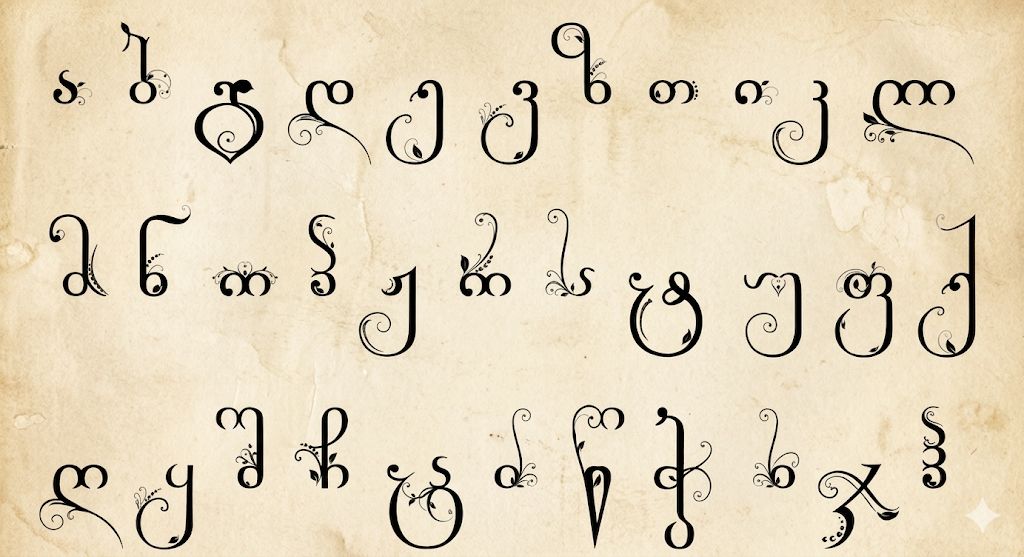 Georgien - das Land des Goldenen Vlieses: Georgisches Alphabet
